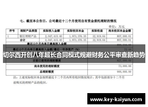 切尔西开创八年超长合同模式规避财务公平审查新趋势